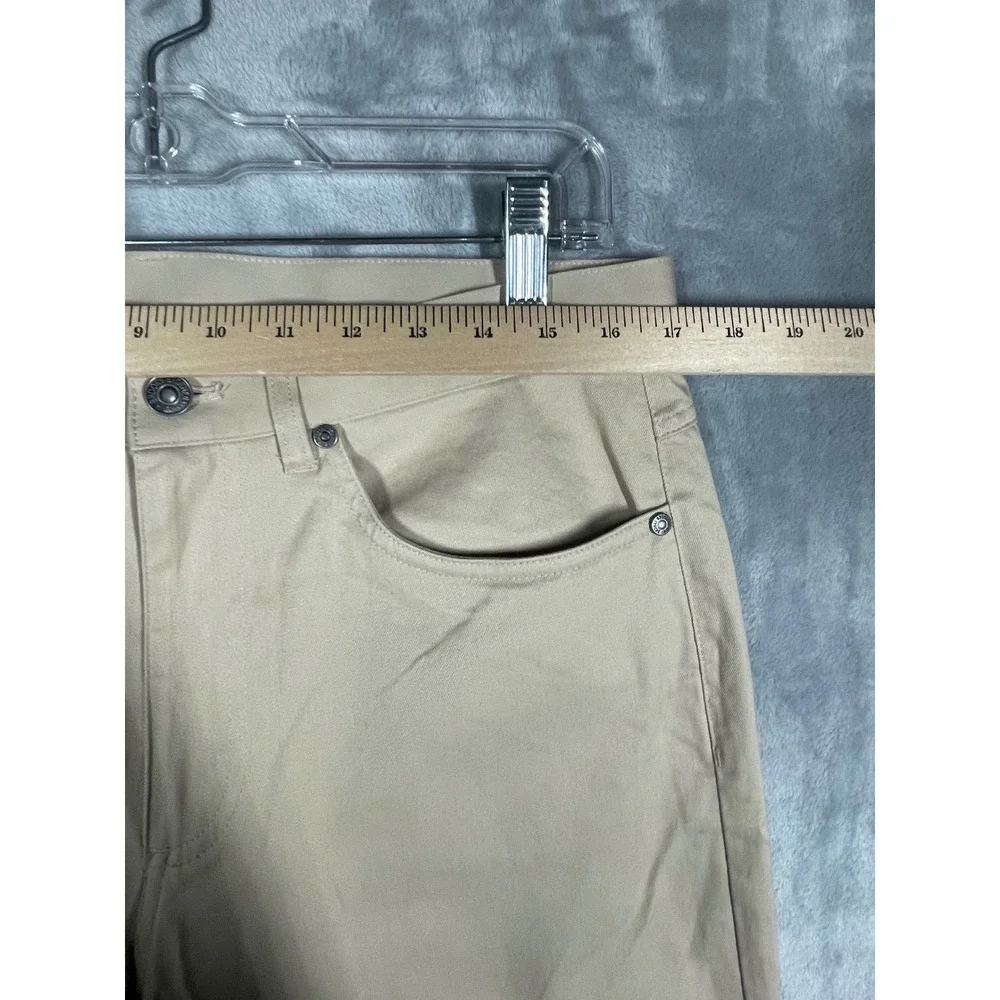 Brooks Brothers Mens Khaki Chino Pants Polyester Blend Casual W36 L32